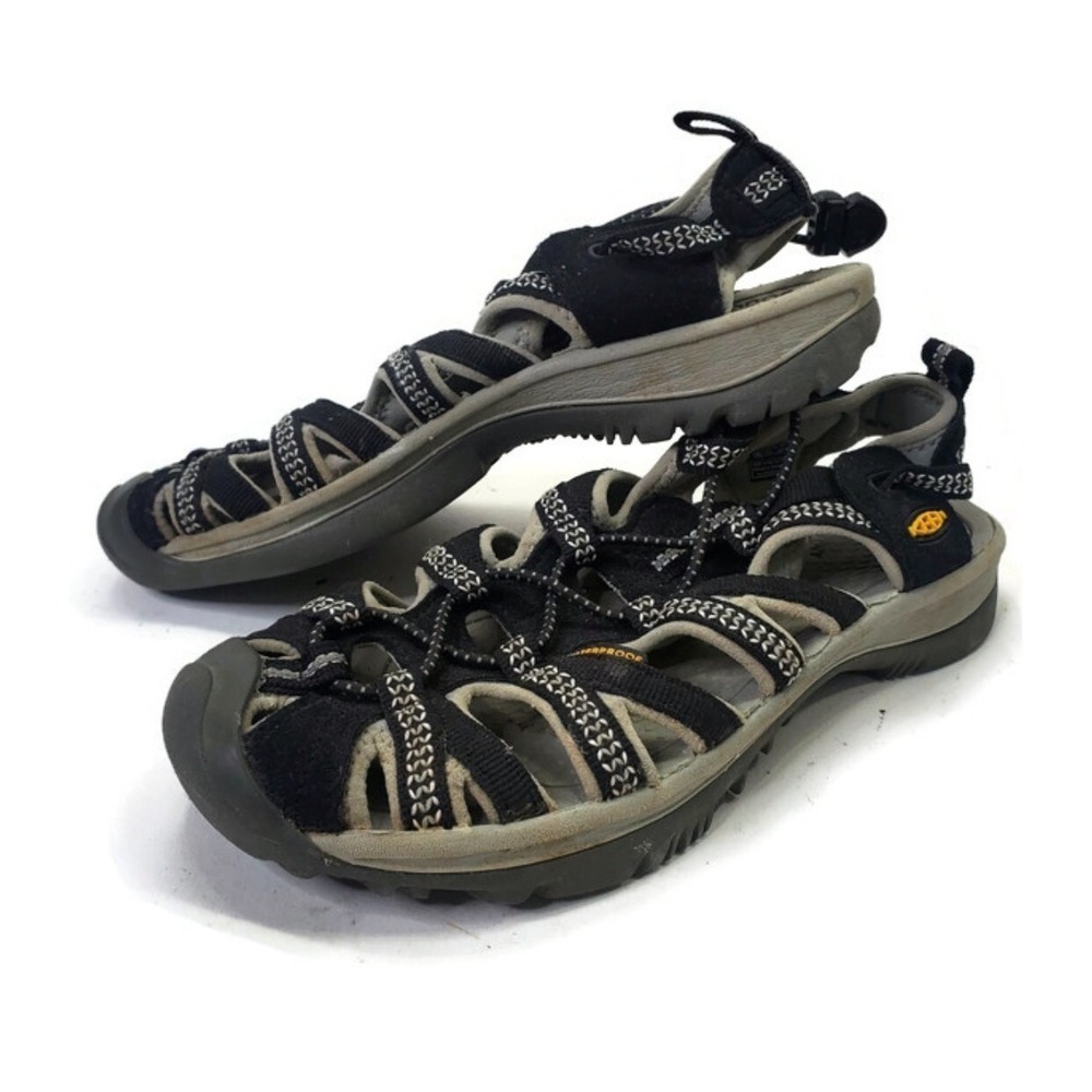 Keen Whisper Waterproof Sandals Women's Size 6 Shoes Hiking Black Gray 1008448